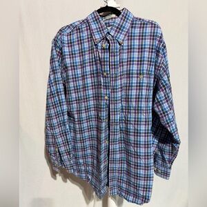 Orvis Men's Multicolor Plaid Button Down Shirt Size XL